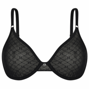 Sutiã Hope Meia Taça Sem Bojo Com Aro Em Tule Personalizado Preto Coleção Autograph