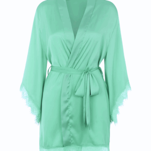 Robe Liebe Em Cetim Loungewear Erva Doce