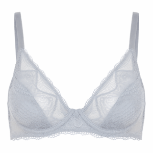 Sutiã De Renda Sem Bojo Com Aro Reducer Lovely Cinza Silver