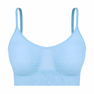 Sutiã Hope Top Sem Bojo E Sem Aro Em Microfibra Azul Tule Coleção Light